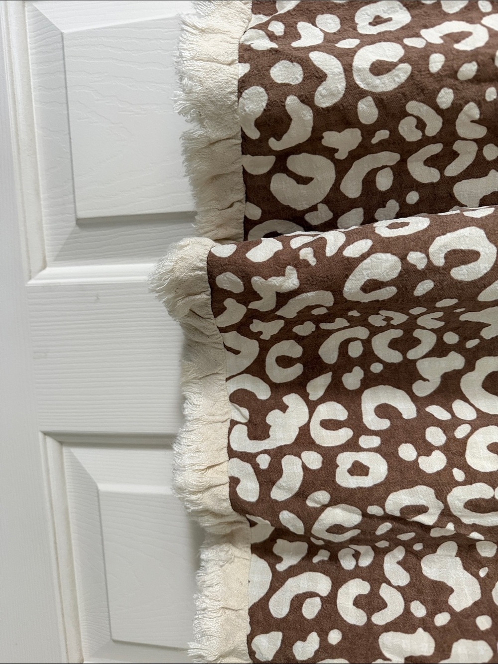 Umgee Cream Tunic with Brown LeopardAccent Panels - Picture 5 of 5